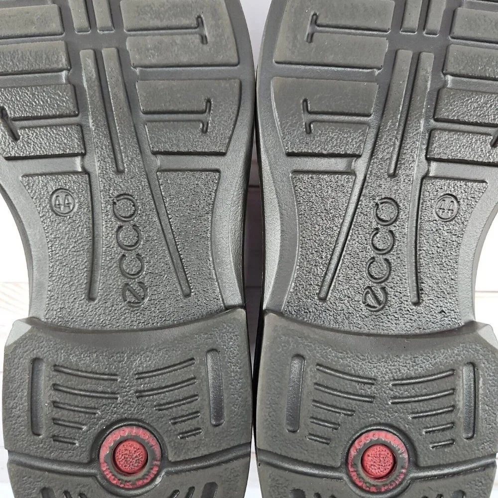 ECCO Helsinki Mens 44 Size 10/10.5 Brown Leather Bike-Toe Oxford‎ Dress Casual